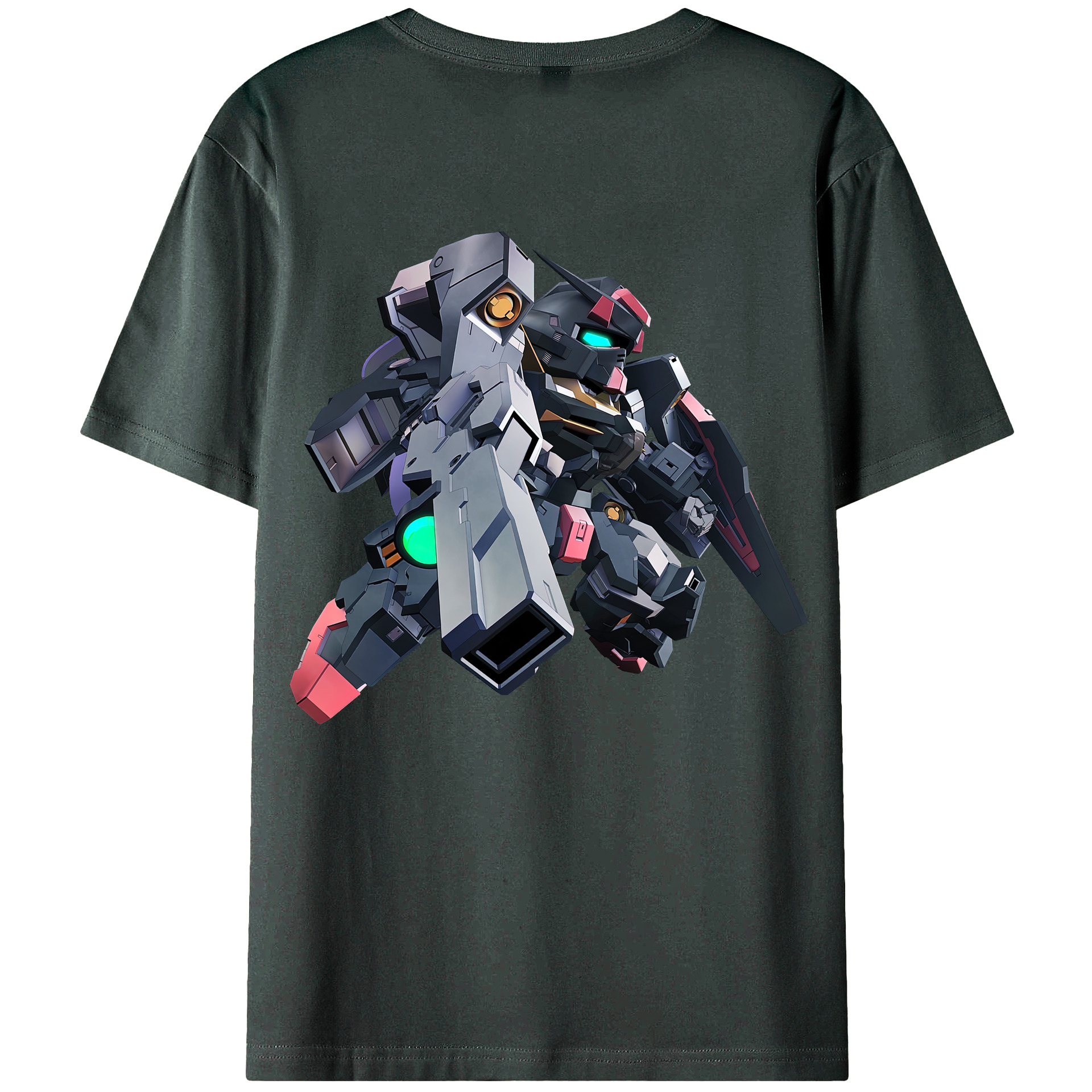 （画像用） 機動戦士ガンダム Mobile Suit Gundam 綿100％ メンズ半袖Tシャツ（バックプリント） 通気性